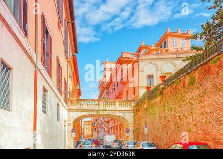 ROME, ITALIE- 09 mai, 2017 : Beau paysage et urbain vue historique des Rome, rue, la vie urbaine de la Ville Éternelle. L'Italie. Banque D'Images