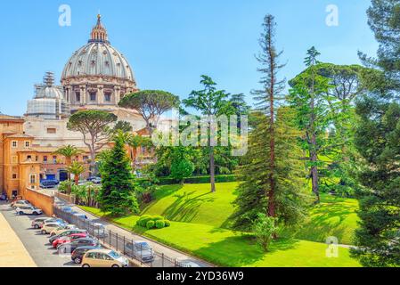 VATICAN, VATICAN- le 09 mai 2017, cour fermée : le Vatican, à partir de la fenêtre de la galerie du Vatican. L'Italie. Banque D'Images