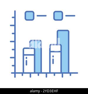 Icône soigneusement conçue de graphique à barres dans un style tendance, conception vectorielle premium Illustration de Vecteur