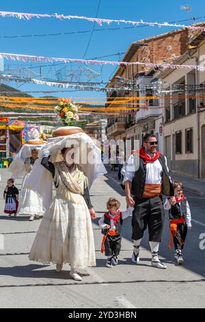 Festival San Gregorio de Pa Beneït à Torremanzanas, la Torre de les Maçanes, Alicante, Espagne - photo stock Banque D'Images