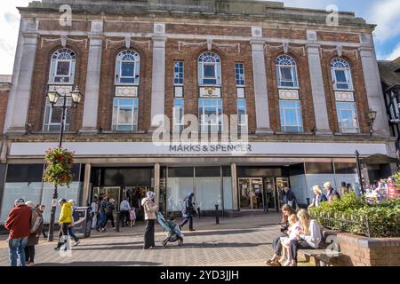 Marks & Spencer shop front, High Street, Lincoln City, Lincolnshire, Angleterre, ROYAUME-UNI Banque D'Images