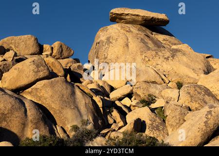 Cap Rock dans le parc national de Joshua Tree Banque D'Images