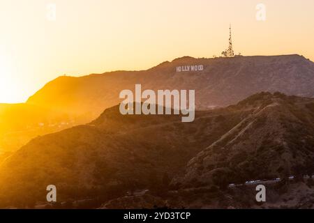 Le panneau Hollywood dans les collines d'Hollywood Banque D'Images