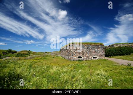 Forteresses marines Suomenlinna près d'Helsinki en été Banque D'Images