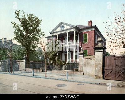 Pringle House, Charleston, Caroline du Sud, Vereinigte Staaten von Amerika, USA, digital restaurierte Reproduktion eines Originals aus dem 19. Jahrhundert, Aufnahmedatum nicht angegeben, États-Unis d'Amérique, reproduction numérisée d'un original du XIXe siècle, date d'enregistrement non indiquée Banque D'Images