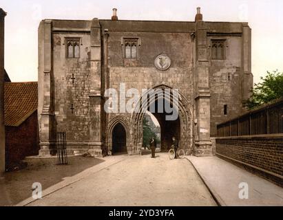 das Bayle, ein Gebäude, das als Torhaus der Bridlington Priory diente und später als Gefängnis, Gericht und Rathaus diente, Bridlington, das Bayle Gat Banque D'Images