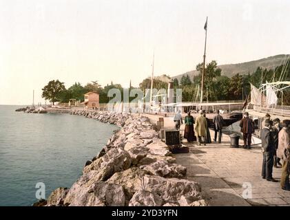 Fiume, heute Rijeka, die mole, Molo, Kroatien, Österreich-Ungarn, digital restaurierte Reproduktion eines Originals aus dem 19. Jahrhundert, Aufnahmed Banque D'Images