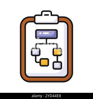 Conception de vecteur de diagramme de flux de données dans un style moderne, algorithme Illustration de Vecteur