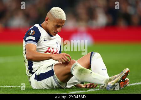 Richarlison of Tottenham Hotspur - Tottenham Hotspur v AZ Alkmaar, UEFA Europa League, Tottenham Hotspur Stadium, Londres, Royaume-Uni - 24 octobre 2024 Banque D'Images