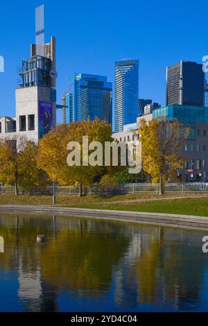 Canada, Québec, Montréal, Skyline, Vieux Port, centre-ville, Banque D'Images