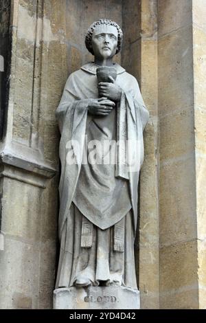 Statue de Saint Cloud, Saint Germain l'Auxerrois, église, Paris Banque D'Images