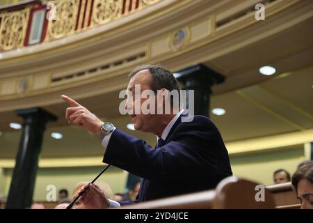 Madrid, 16/10/2024. Congrès des députés. Séance plénière de contrôle du Gouvernement. Photo : Jaime García. ARCHDC. Crédit : album / Archivo ABC / Jaime García Banque D'Images