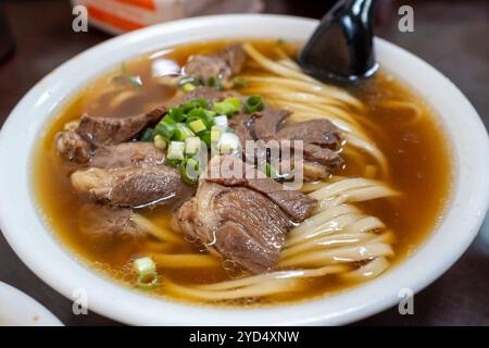Soupe de nouilles au bœuf Kaohsiung Banque D'Images