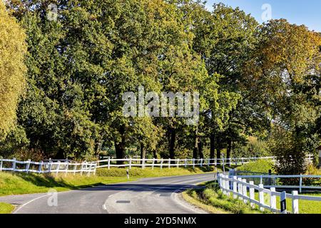 Le paysage du Ringgau à Altefeld en Hesse Banque D'Images