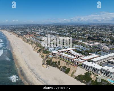 Vue aérienne de Del Mar Shores à San Diego, CA Banque D'Images