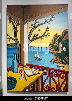 Azur de Jacques de Loustal à la Philippe Labaune Gallery de New York Banque D'Images