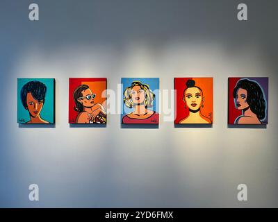 Azur de Jacques de Loustal à la Philippe Labaune Gallery de New York Banque D'Images