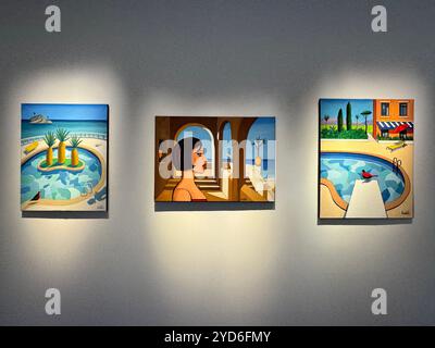 Azur de Jacques de Loustal à la Philippe Labaune Gallery de New York Banque D'Images