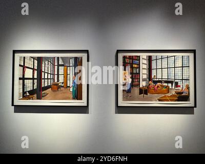 Azur de Jacques de Loustal à la Philippe Labaune Gallery de New York Banque D'Images