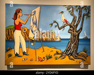 Azur de Jacques de Loustal à la Philippe Labaune Gallery de New York Banque D'Images