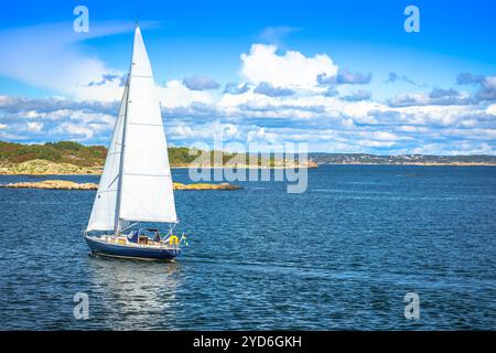 Île de Gothenburg archipel des îles voilier vue voile Banque D'Images