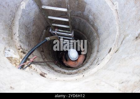 Un puits d'aspiration pour l'approvisionnement en eau Banque D'Images