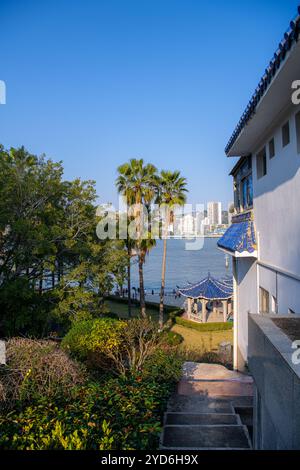 Jan 30, 2022, Xiamen, Chine : bâtiment dans l'île de Gulangyu, Chine fond Banque D'Images