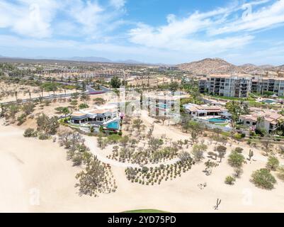 Vue aérienne des stations balnéaires à Cabo San Jose, basse Californie sur, Mexique Banque D'Images