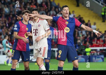 Barcelone, Espagne. 23 octobre 2024. Robert Lewandowski (Barcelona #9), ESP, FC Barcelona - FC Bayern Muenchen, Fussball, Champions-League, 3. Spieltag, saison 2024/2025, 23.10.2024 Foto : Eibner-Pressefoto/Joerg Niebergall crédit : dpa/Alamy Live News Banque D'Images