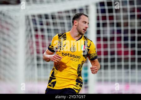 Monza, Italie. 15 septembre 2024. Carlos Augusto de l'Inter Milan lors du match de football Serie A entre Monza et Inter au stade U-Power de Milan, dans le nord de l'Italie - dimanche 15 septembre 2024. Sport - Soccer . (Photo de Spada/LaPresse) crédit : LaPresse/Alamy Live News Banque D'Images