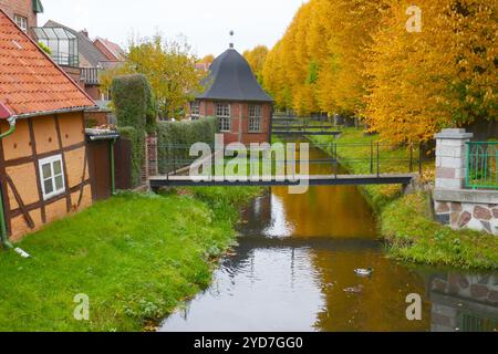 Boizenburg/Elbe en automne, Allemagne Banque D'Images