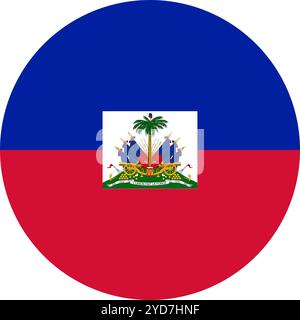 Drapeau de cercle d'Haïti, drapeau de cercle d'Haïti, images vectorielles Illustration de Vecteur