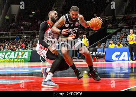 Rio, Brésil - 24 octobre 2024 : joueur de Thornton dans le match betweenFlamengo x Corinthians par le New Brazilian Basketball (NBB), 03e tour, Seaon 2024-25 Banque D'Images