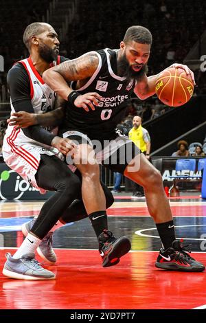 Rio, Brésil - 24 octobre 2024 : joueur de Thornton dans le match betweenFlamengo x Corinthians par le New Brazilian Basketball (NBB), 03e tour, Seaon 2024-25 Banque D'Images