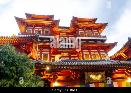 Temple de relique des dents de Bouddha, Singapour, Asie Banque D'Images