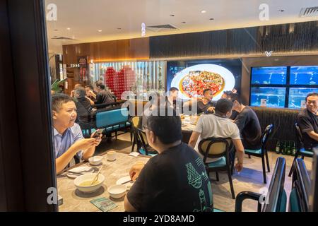 Singapour Chinatown, Xiang Ju restaurant avec plein air se trouve sur la rue de la mosquée, Banque D'Images