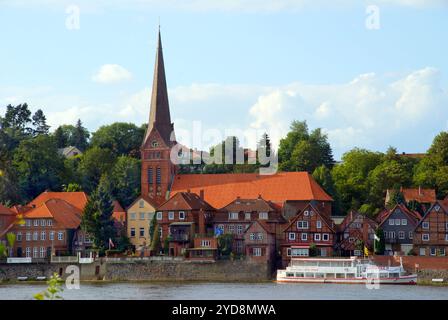 La vieille ville de Lauenburg sur l'Elbe dans le nord de l'Allemagne Banque D'Images