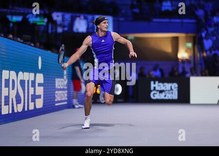 Vienne, Vienne, Autriche. 25 octobre 2024. Alexander Zverev, de l'Allemagne, revient en avant-première lors de l'Erste Bank Open - ATP500, tennis masculin (crédit image : © Mathias Schulz/ZUMA Press Wire) USAGE ÉDITORIAL SEULEMENT! Non destiné à UN USAGE commercial ! Banque D'Images