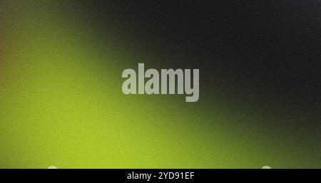 Fond abstrait dégradé vert et noir avec une texture granuleuse douce Banque D'Images