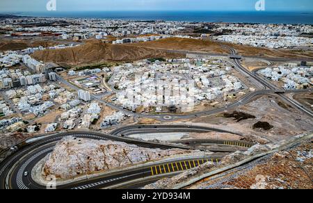 Vue de la capitale de Mascate en Oman. Banque D'Images