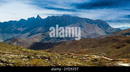 Vue paysage près de Jabal Shams Banque D'Images
