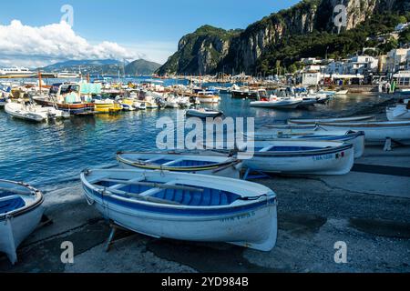 Marina Grande Île de Capri, Campanie, Italie Banque D'Images