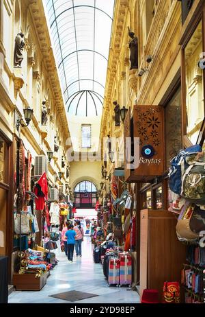 ISTANBUL, TURQUIE - le 13 juillet 2014 : le passage des fleurs est l'un des célèbre monument sur l'avenue Istiklal, situé dans le quartier historique de Beyoglu d'Istanb Banque D'Images