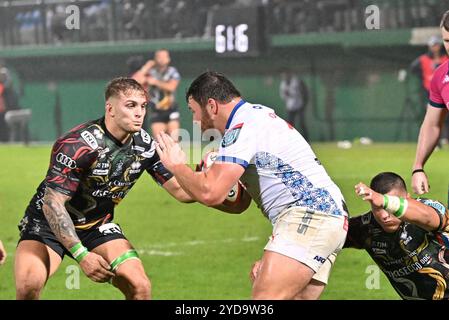Actions du jeu et images des joueurs pendant le match entre Benetton Rugby vs Vodacom Bulls match au Monigo Stadium - 25 octobre 2024, lors du United Rugby Championship 2024/2025 pendant Benetton Rugby vs Vodacom Bulls, United Rugby Championship match à Trévise, Italie, octobre 25 2024 Banque D'Images