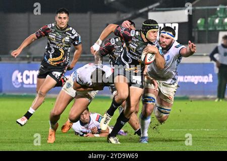 Actions du jeu et images des joueurs pendant le match entre Benetton Rugby vs Vodacom Bulls match au Monigo Stadium - 25 octobre 2024, lors du United Rugby Championship 2024/2025 pendant Benetton Rugby vs Vodacom Bulls, United Rugby Championship match à Trévise, Italie, octobre 25 2024 Banque D'Images