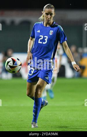 Rome, Latium. 25 octobre 2024. Julie Piga de l'Italie pendant le match amical de football féminin Italie contre Malte au stade Fontana, Rome, Italie, 25 octobre 2024 crédit : massimo insabato/Alamy Live News Banque D'Images