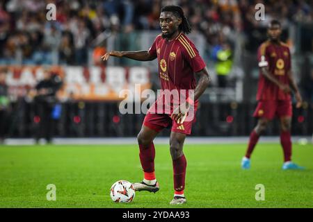 Rome, Italie, Italie. 24 octobre 2024. Manu KONE de L'AS Roma lors du match de l'UEFA Europa League, League phase MD3 entre L'AS Roma et le Dynamo Kyiv au Stadio Olimpico le 24 octobre 2024 à Rome, Italie. (Crédit image : © Matthieu Mirville/ZUMA Press Wire) USAGE ÉDITORIAL SEULEMENT! Non destiné à UN USAGE commercial ! Banque D'Images