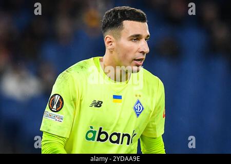 Ruslan NESHCHERET du Dynamo Kyiv lors du match de football MD3 de l'UEFA Europa League, League phase entre AS Roma et Dynamo Kyiv le 24 octobre 2024 au Stadio Olimpico à Rome, Italie Banque D'Images