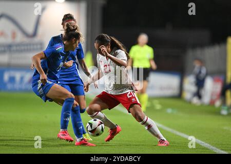 25 octobre 2024, Stadio Tre Fontane, Roma, Italie ; match amical international de football féminin ; Italie contre Malte ; Haley Bugeja de Malte Banque D'Images