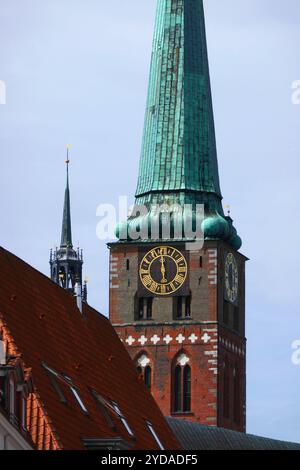 Église Sankt Jakobi à LÃ¼beck, Allemagne Banque D'Images